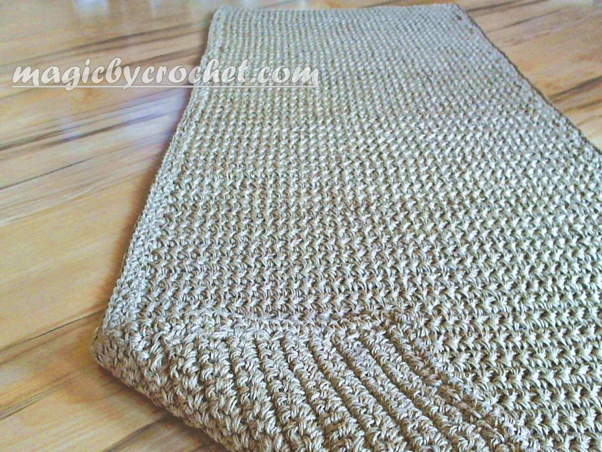 Extra Long Hallway Runner Rug, Handmade, Jute Crochet Rug, no.032